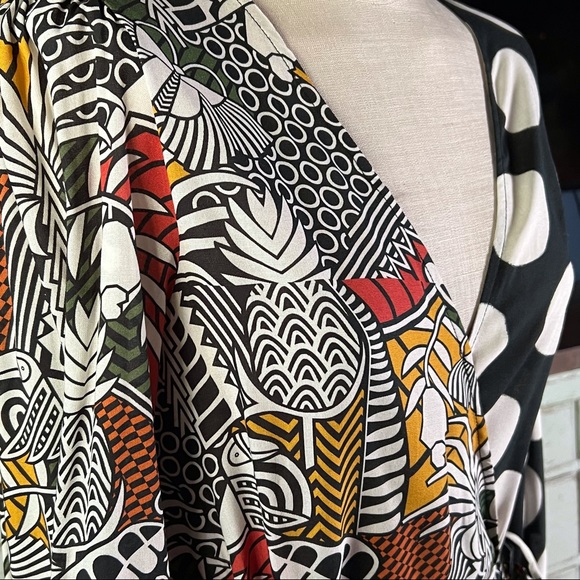 Anthropologie Farm Rio Rainforest Wrap Blouse S - Picture 7 of 16